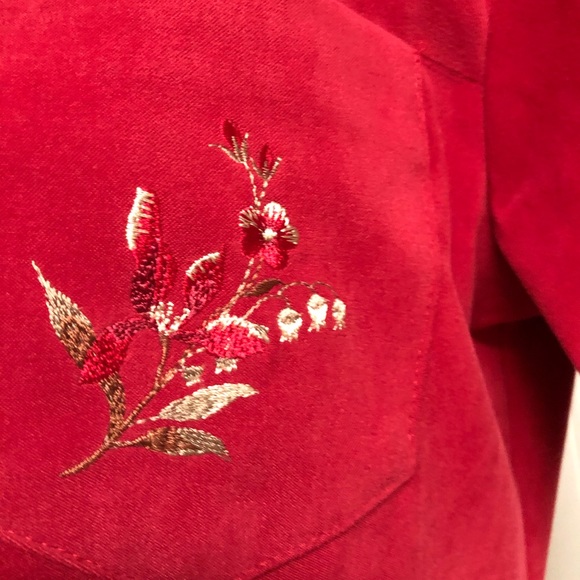 Velvet soft red blazer - Picture 2 of 4